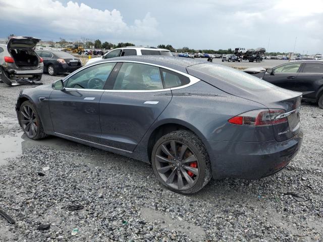 5YJSA1E42HF181297 - 2017 TESLA MODEL S GRAY photo 2