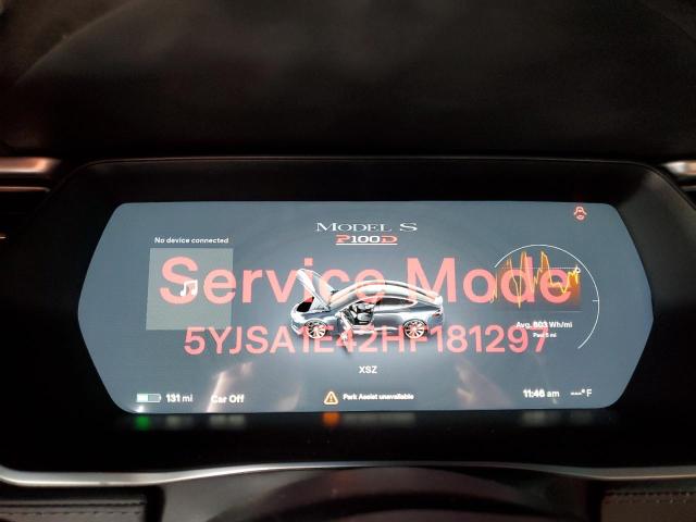 5YJSA1E42HF181297 - 2017 TESLA MODEL S GRAY photo 9