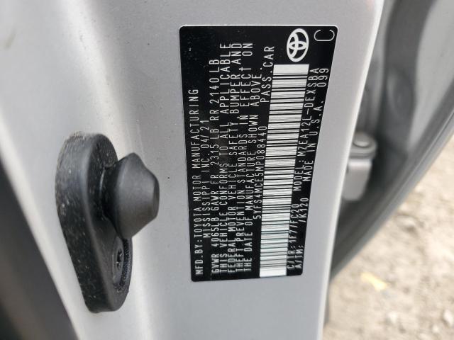 5YFS4MCE5MP088440 - 2021 TOYOTA COROLLA SE ვერცხლისფერი ფოტო 13