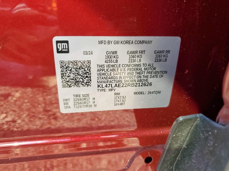 KL47LAE22RB212626 - 2024 BUICK ENVISTA PREFERRED 红色 照片 13
