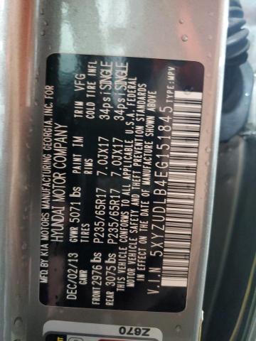 5XYZUDLB4EG151845 - 2014 HYUNDAI SANTA FE S Gris foto 14