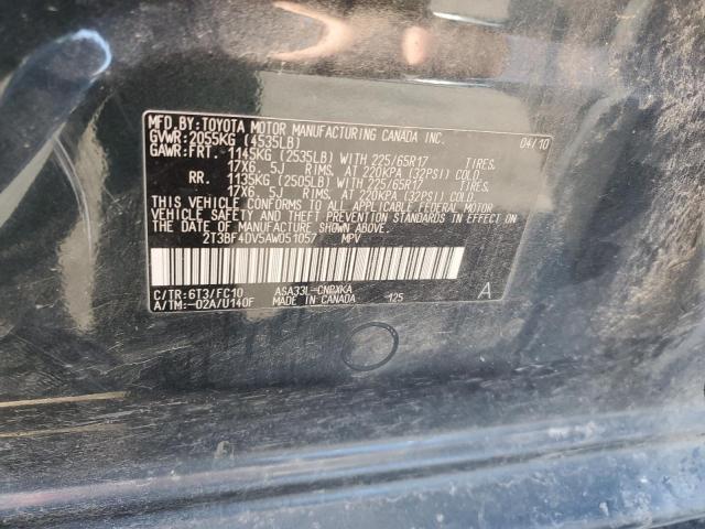 2T3BF4DV5AW051057 - 2010 TOYOTA RAV4 ნაცრისფერი ფოტო 13