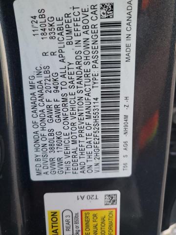 2HGFE2F52SH553114 - 2025 HONDA CIVIC SPORT 灰色 照片 12