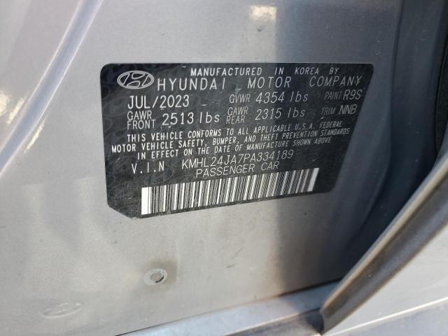 KMHL24JA7PA334189 - 2023 HYUNDAI SONATA SE SILVER photo 12