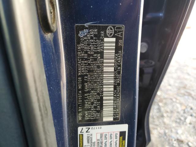 2T1KR32E68C700518 - 2008 TOYOTA COROLLA MA XR BLUE photo 12