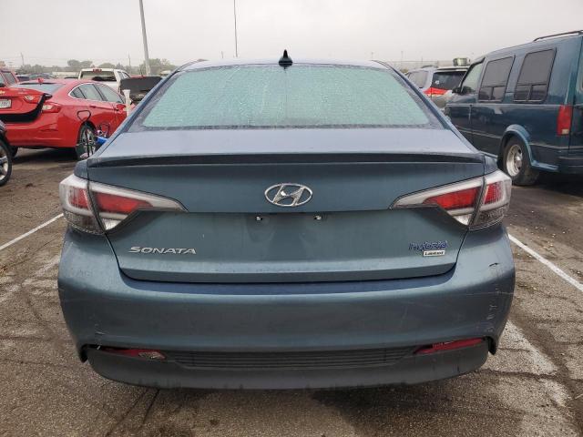 KMHE34L11GA016796 - 2016 HYUNDAI SONATA HYBRID BLUE photo 6