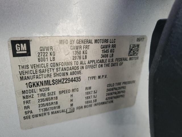1GKKNMLS8HZ294435 - 2017 GMC ACADIA SLT-1 蓝色 照片 13