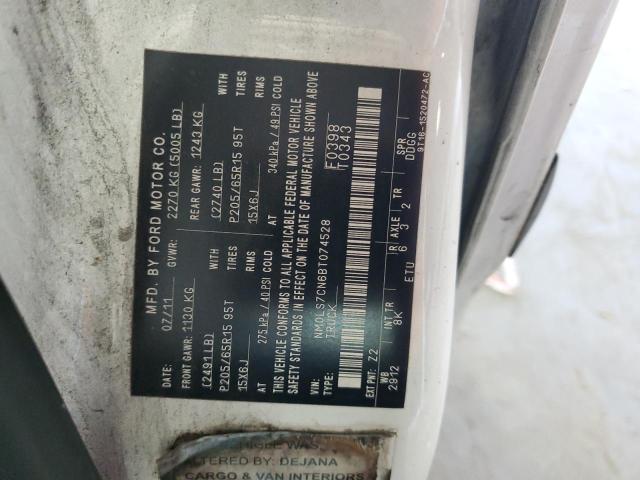 NM0LS7CN6BT074528 - 2011 FORD TRANSIT CO XL WHITE photo 14