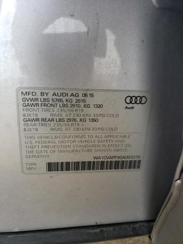 WA1CVAFP3GA003370 - 2016 AUDI Q5 TDI PREMIUM PLUS SILVER photo 13