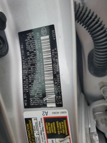 4T1BK3DB5BU414124 - 2011 TOYOTA AVALON BASE SILVER photo 12