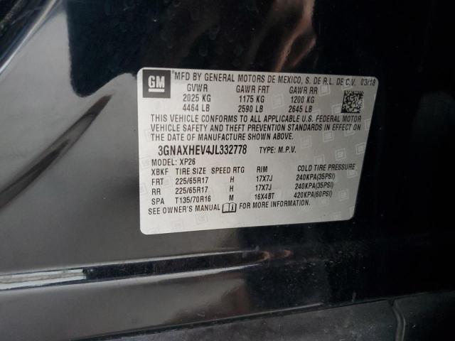 3GNAXHEV4JL332778 - 2018 CHEVROLET EQUINOX LS BLACK photo 13