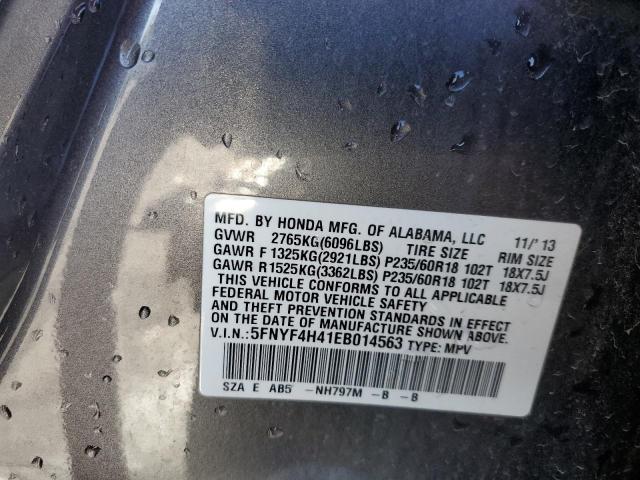 5FNYF4H41EB014563 - 2014 HONDA PILOT EX CHARCOAL photo 14