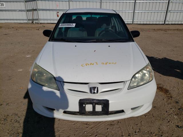 2HGES16344H554314 - 2004 HONDA CIVIC DX VP WHITE photo 5
