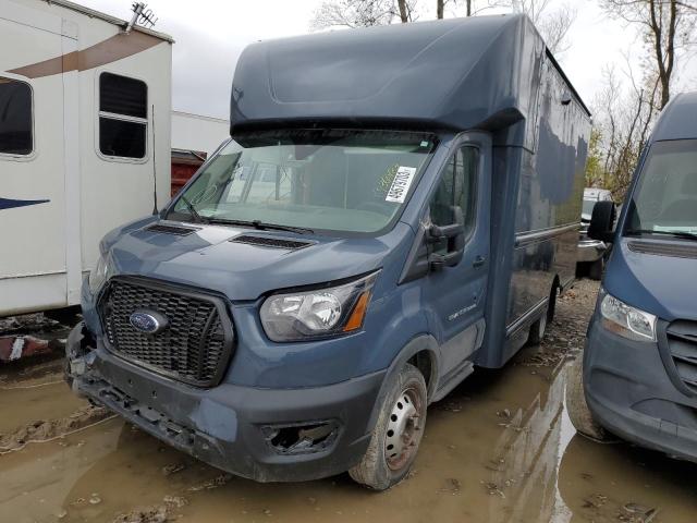 1FDDF6P81MKA69414 - 2021 FORD TRANSIT T-350 HD BLUE photo 1