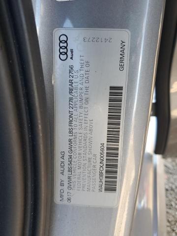 WAUH3BFCXJN005604 - 2018 AUDI A6 PRESTIGE Серый фото 12