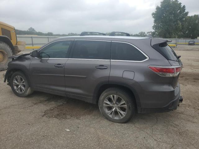 5TDKKRFH7FS104219 - 2015 TOYOTA HIGHLANDER XLE Grau Foto 2