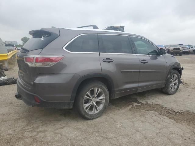 5TDKKRFH7FS104219 - 2015 TOYOTA HIGHLANDER XLE Grau Foto 3