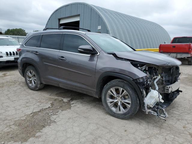 5TDKKRFH7FS104219 - 2015 TOYOTA HIGHLANDER XLE Grau Foto 4