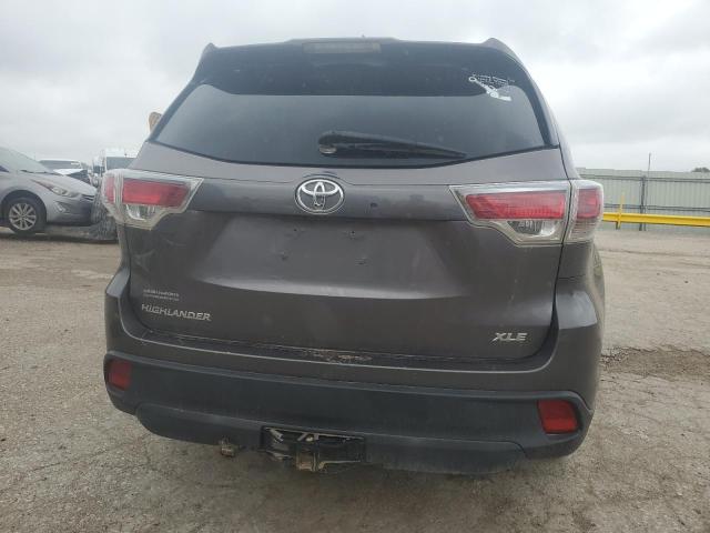 5TDKKRFH7FS104219 - 2015 TOYOTA HIGHLANDER XLE Grau Foto 6