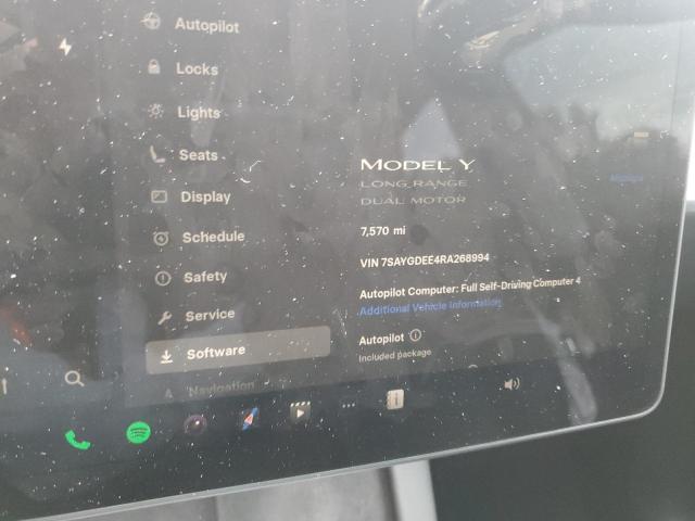 7SAYGDEE4RA268994 - 2024 TESLA MODEL Y 黑色 照片 9