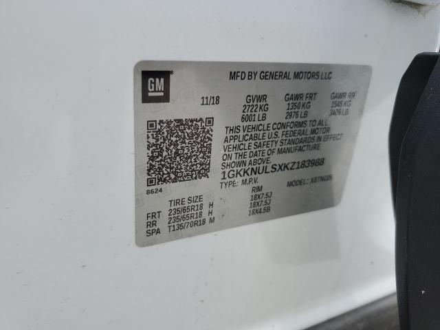 1GKKNULSXKZ183988 - 2019 GMC ACADIA SLT-1 Ақ фото 14