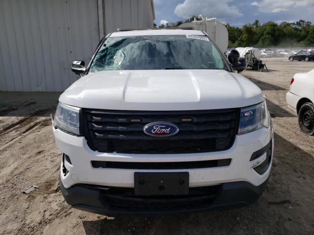 1FM5K8AR2KGA29744 - 2019 FORD EXPLORER POLICE INTERCEPTOR Weiß Foto 5