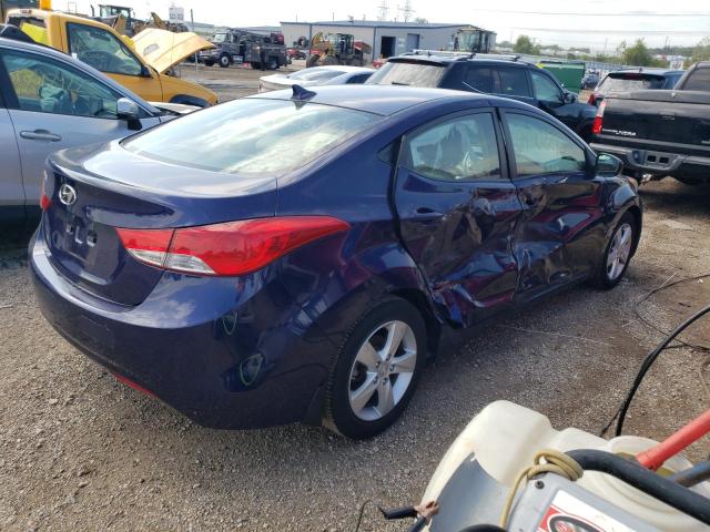 5NPDH4AE4DH190454 - 2013 HYUNDAI ELANTRA GLS BLUE photo 3