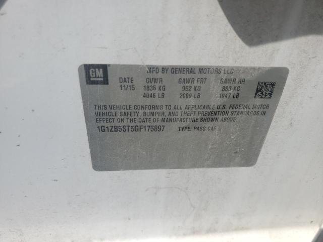 1G1ZB5ST5GF175897 - 2016 CHEVROLET MALIBU LS 白色 照片 13