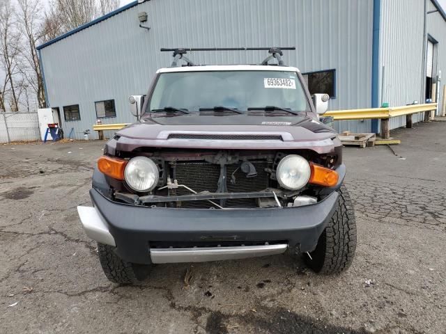 JTEBU11F870002459 - 2007 TOYOTA FJ CRUISER BURGUNDY photo 5