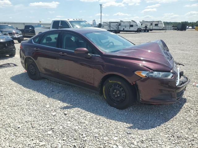 3FA6P0G7XDR162299 - 2013 FORD FUSION S BURGUNDY photo 4