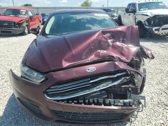 3FA6P0G7XDR162299 - 2013 FORD FUSION S BURGUNDY photo 5