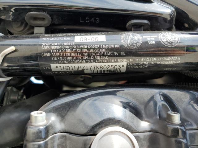 1HD1HHZ177K802503 - 2007 HARLEY-DAVIDSON VRSCDX Qara foto 9