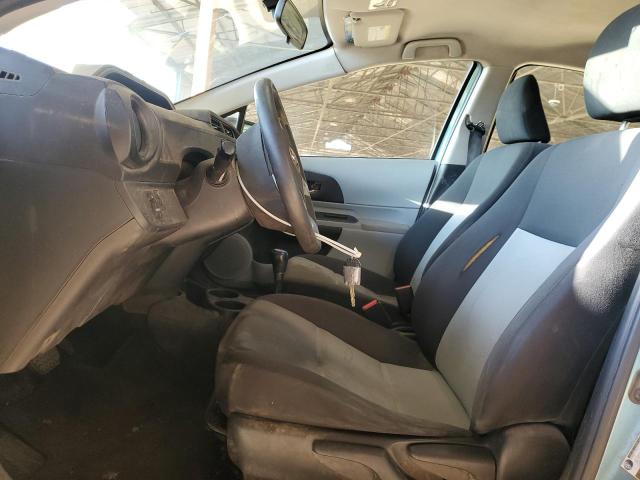 JTDKDTB3XD1043346 - 2013 TOYOTA PRIUS C TURQUOISE photo 7