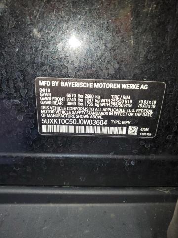 5UXKT0C50J0W03604 - 2018 BMW X5 XDR40E BLACK photo 13