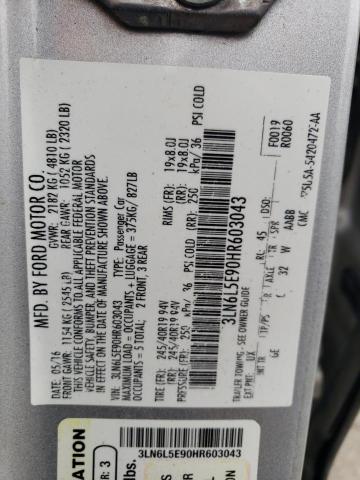 3LN6L5E90HR603043 - 2017 LINCOLN MKZ RESERVE ვერცხლისფერი ფოტო 12