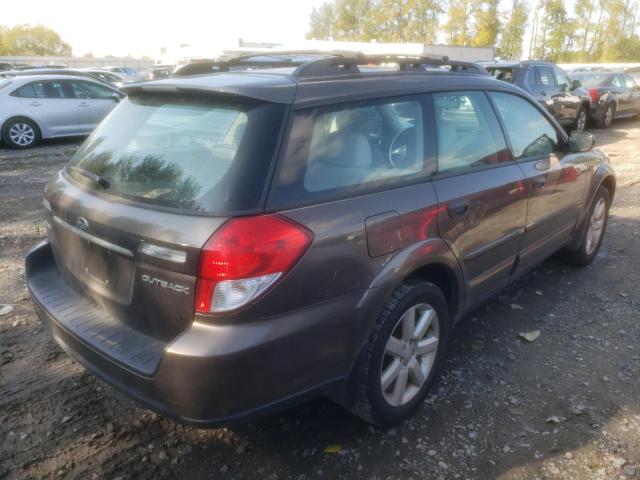 4S4BP61C897348337 - 2009 SUBARU OUTBACK 2.5I BROWN photo 3