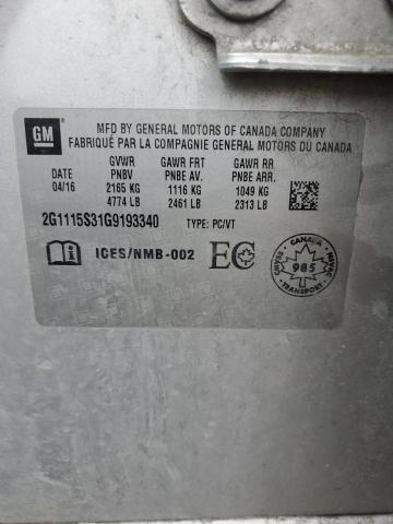 2G1115S31G9193340 - 2016 CHEVROLET IMPALA LT SILVER photo 13