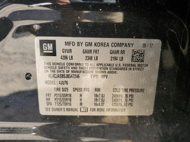 KL4CJASB5JB547246 - 2018 BUICK ENCORE PREFERRED Կապույտ լուսանկար 13