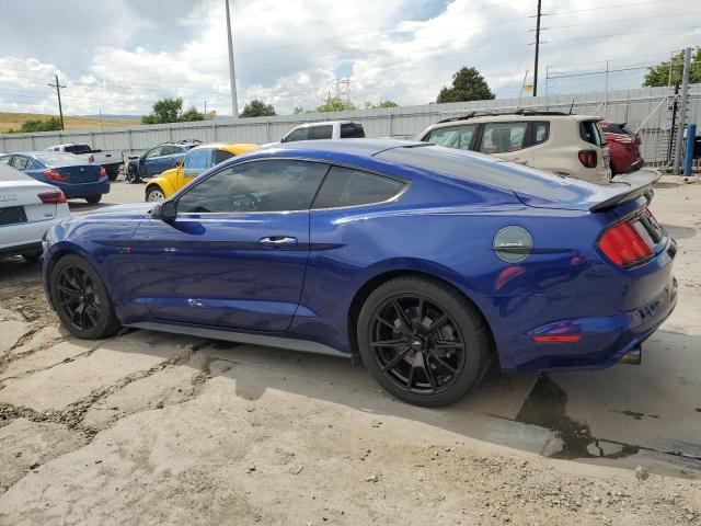 1FA6P8TH6F5345041 - 2015 FORD MUSTANG BLUE photo 2