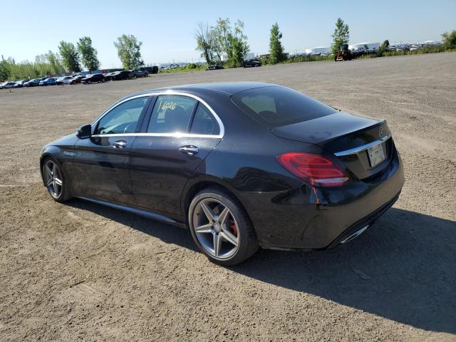 55SWF4KB5HU203475 - 2017 MERCEDES-BENZ C 300 4MATIC BLACK photo 2