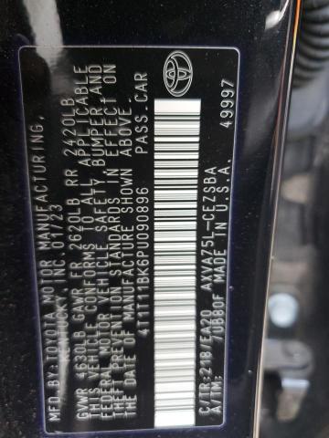 4T1T11BK6PU090896 - 2023 TOYOTA CAMRY SE NIGHT SHADE BLACK photo 12