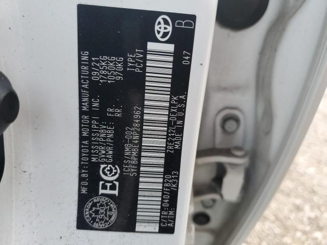 5YFBPMBE4NP284962 - 2022 TOYOTA COROLLA LE 白色 照片 13