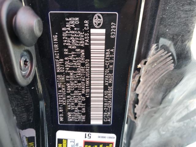 4T1B11HK6JU582970 - 2018 TOYOTA CAMRY L BLACK photo 12