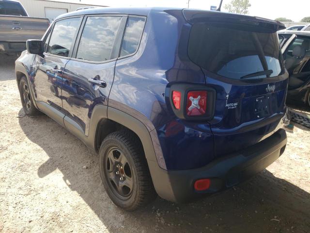 ZACCJAAB3HPE51364 - 2017 JEEP RENEGADE SPORT BLUE photo 2