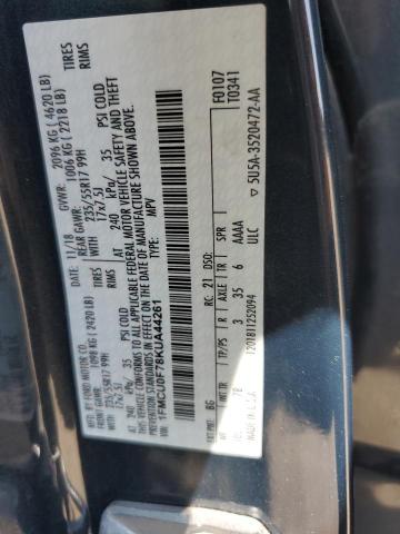 1FMCU0F78KUA44261 - 2019 FORD ESCAPE S ლურჯი ფოტო 13