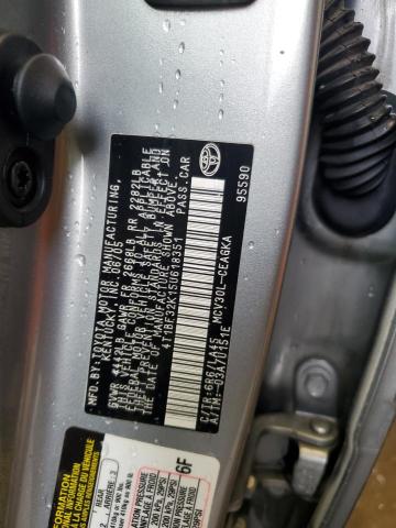 4T1BF32K15U618351 - 2005 TOYOTA CAMRY LE GRAY photo 12