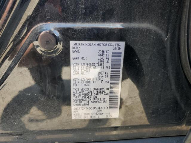 5N1AT2MT4GC894410 - 2016 NISSAN ROGUE S BLACK photo 13