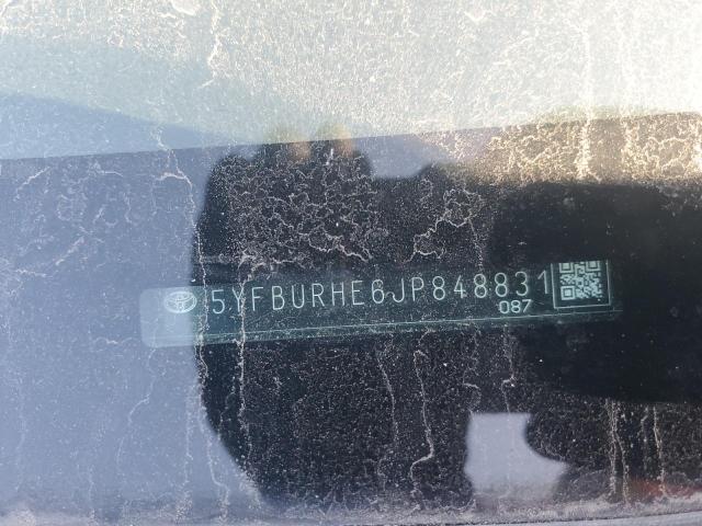 5YFBURHE6JP848831 - 2018 TOYOTA COROLLA L BLACK photo 12