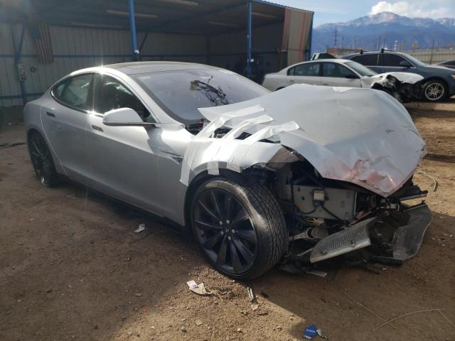 5YJSA1E23GF122448 - 2016 TESLA MODEL S Արծաթագույն լուսանկար 4