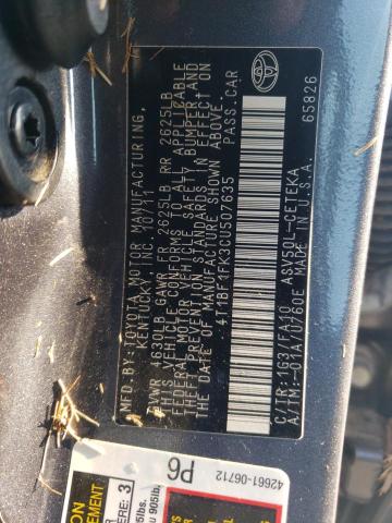 4T1BF1FK3CU507635 - 2012 TOYOTA CAMRY BASE Szary zdjęcie 12